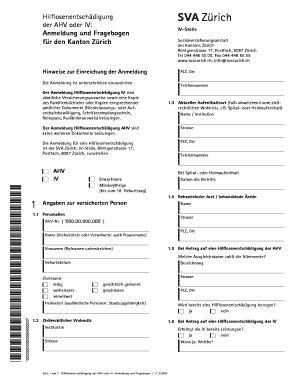Hilflosenentschädigung Anmeldung und Fragebogen