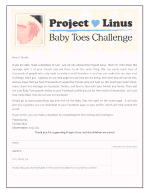 Project Linus Donation Form