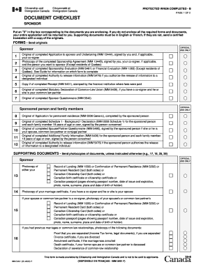 Canada Sponsorship Application Checklist