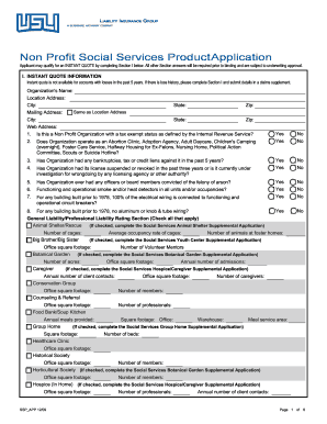 Non Profit Social Services Product Application