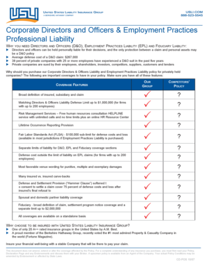 Corporate Directors and Officers Liability Application