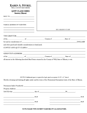 Illinois Quit Claim Deed