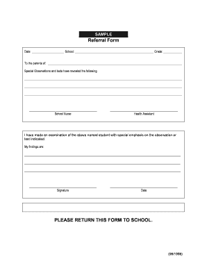 School Referral Form