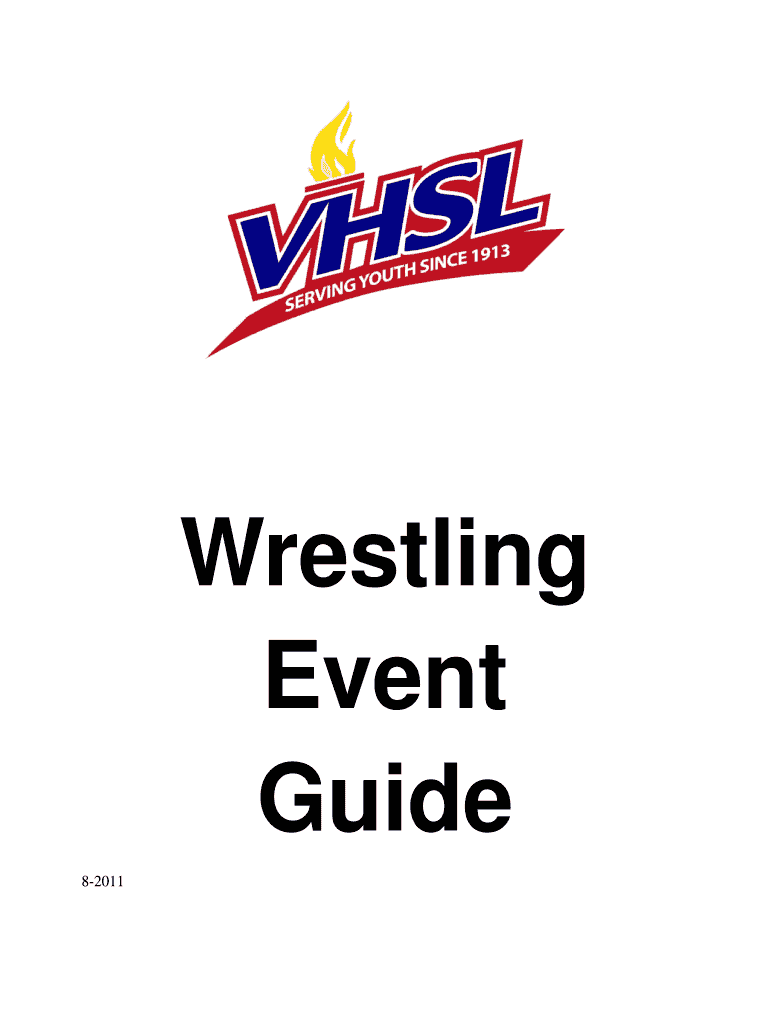 Fillable Online vhsl Wrestling Event GuideRevised for 1011doc Fax