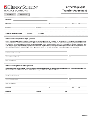 Partnership Split Transfer Agreement