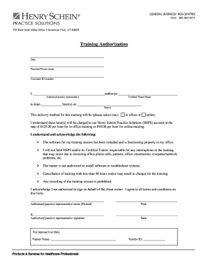 Training Authorization Form