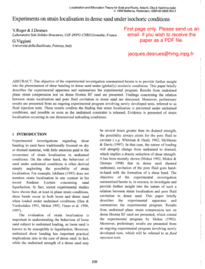 Ishihara test score sheet - Experiments on strain localisation in dense sand under isochoric bb - l3sphnum hmg inpg