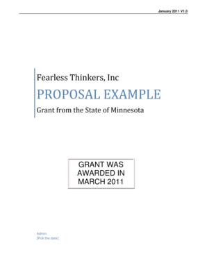 Examples of successful grant proposals pdf - bakery funding proposal example