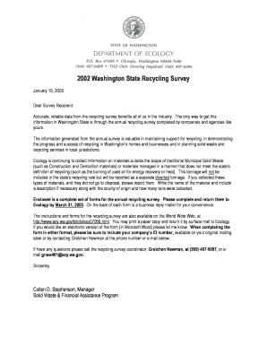 2002 Washington State Recycling Survey