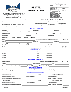 Rental Application Form 1514