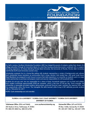 Southern Scholarship Foundation Application