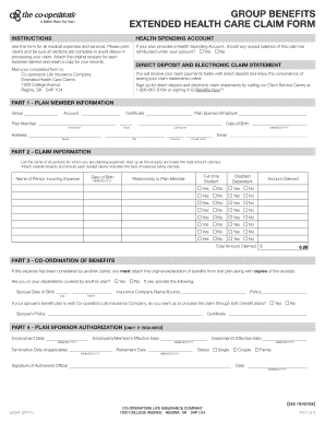 Extended Health Care Claim Form
