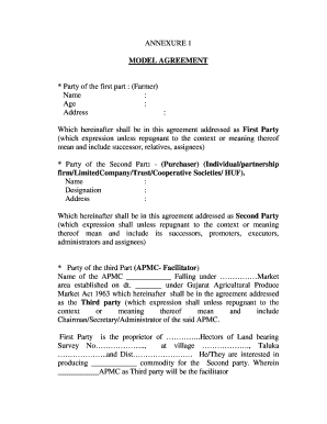 Agricultural Production Agreement