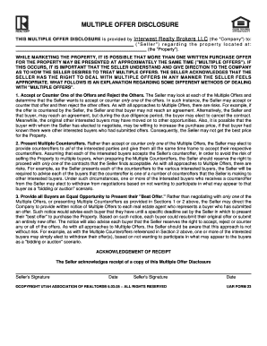 Multiple Offer Disclosure