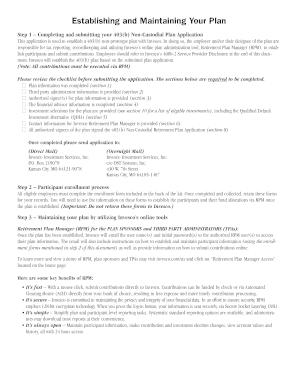 403(b) Non-Custodial Retirement Plan Application