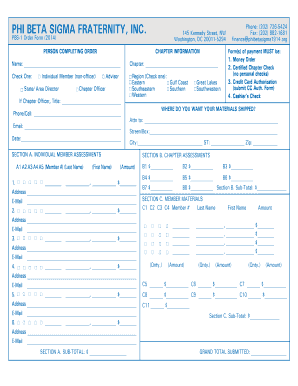 Fillable Online PHI BETA SIGMA FRATERNITY, INC. - Gulf Coast Region Fax ...