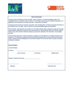 Letter of Authorization