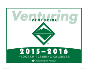 2014-2015 Venturing Program Planning Calendar - Boy Scouts of bb - ntier