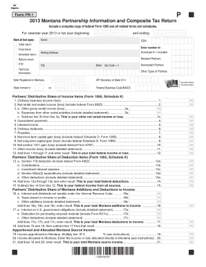 Montana Partnership Information and Composite Tax Return