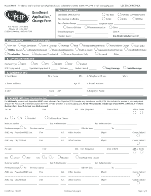 CDPHP Enrollment Change Form