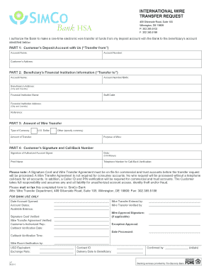 International Wire Transfer Request