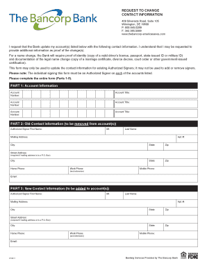 Request to Change Contact Information