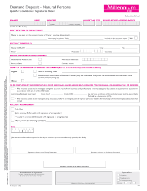 Demand Deposit Account Opening Form