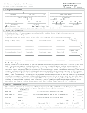 Tennessee 401(k) and 457(b) Enrollment Form