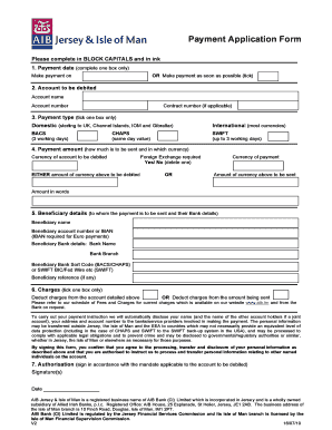 Payment Application Form