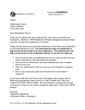 Medication Therapy Management Letter