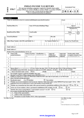Indian Income Tax Return ITR-7