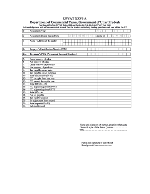 UPVAT XXVI-A Annual Tax Return