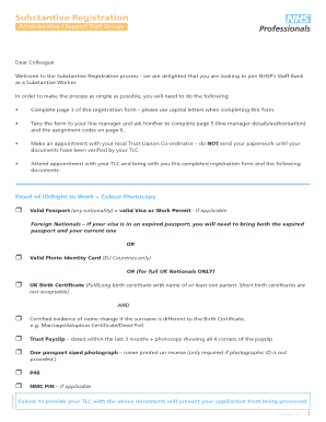 NHS Substantive Registration Form
