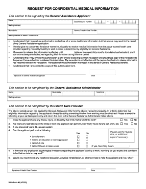 Request for Confidential Medical Information