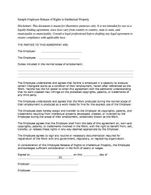 Employee Release of Rights to Intellectual Property