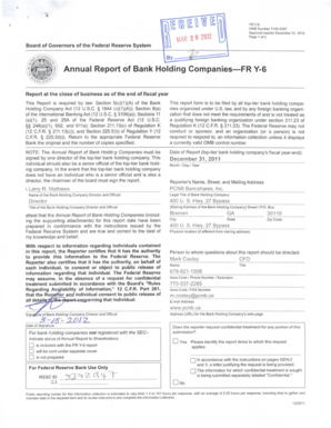 Annual Report of Bank Holding Companies FR Y-6