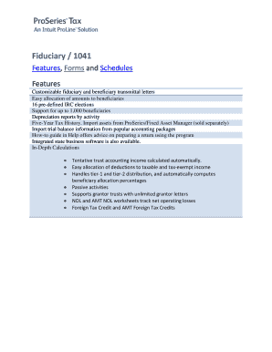 US Fiduciary Tax Return Form 1041