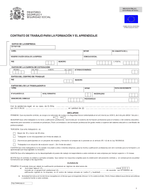 Contrato de Trabajo para la Formación y el Aprendizaje
