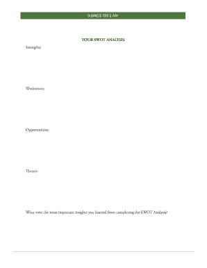 SWOT Analysis Template
