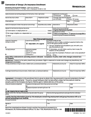 Minnesota Life Insurance Conversion Form