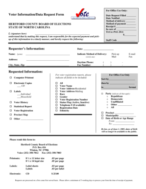 Voter Information Request Form