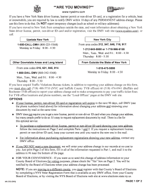 New York State Address Change Form