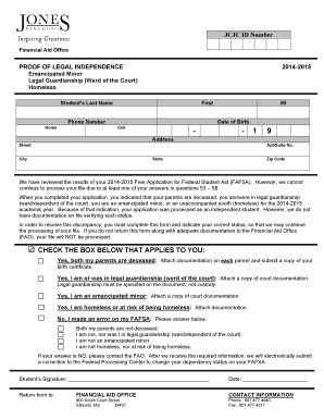 Proof of Legal Independence Form
