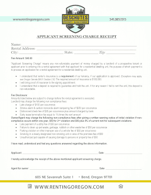 Oregon Rental Application Form