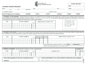 Course Change Request Form