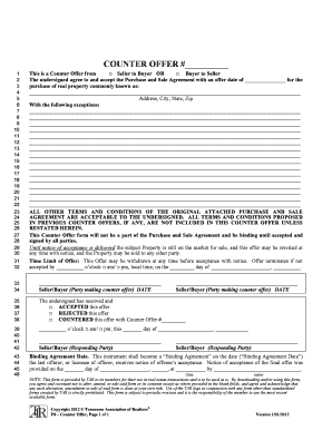 Counter Offer for Real Property Purchase