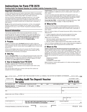 Pending Audit Tax Deposit Voucher for LLCs