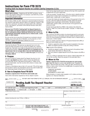 California Form FTB 3578