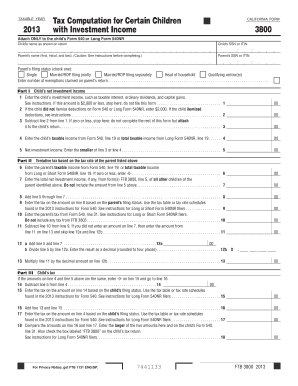 California Form 3800