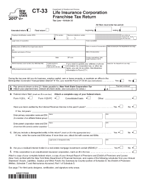 New York State Franchise Tax Return